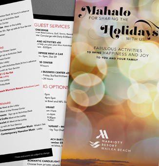 Marriott Holiday Activities Brochure